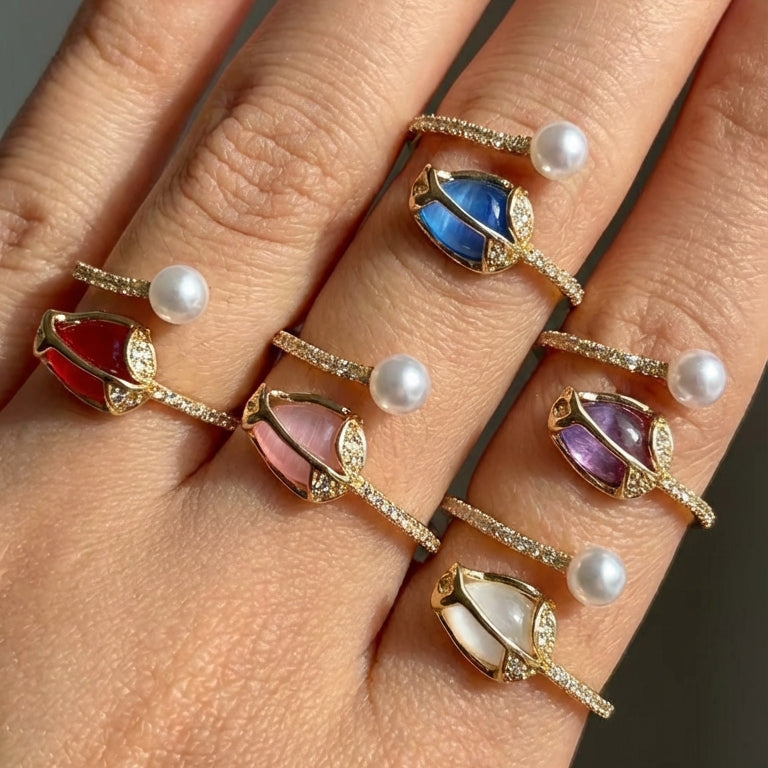 Anillo de Flor Tulipán