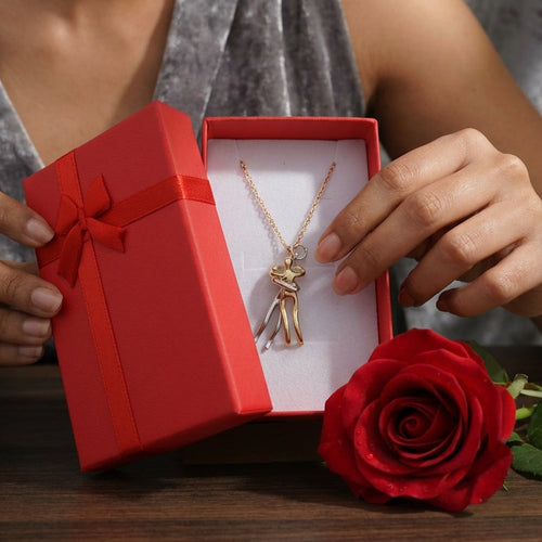 ABRAZO CONTIGO DORADO  PLATEADO+CAJA